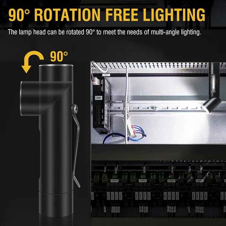 RECON GS2U 6 x Colour modes including U.V Rechargeable LED Right Angle 90° Rotating Head Torch 500lm Front & Side Lighting