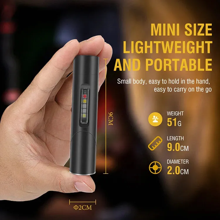 RECON GS2U 6 x Colour modes including U.V Rechargeable LED Right Angle 90° Rotating Head Torch 500lm Front & Side Lighting