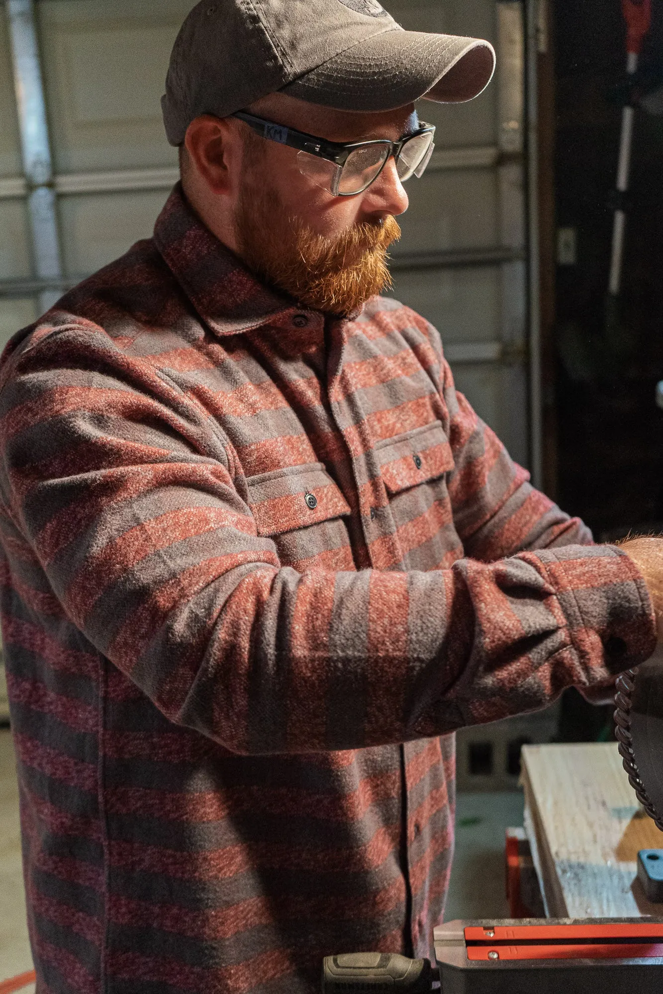 Relaxed Flannel, Burgundy