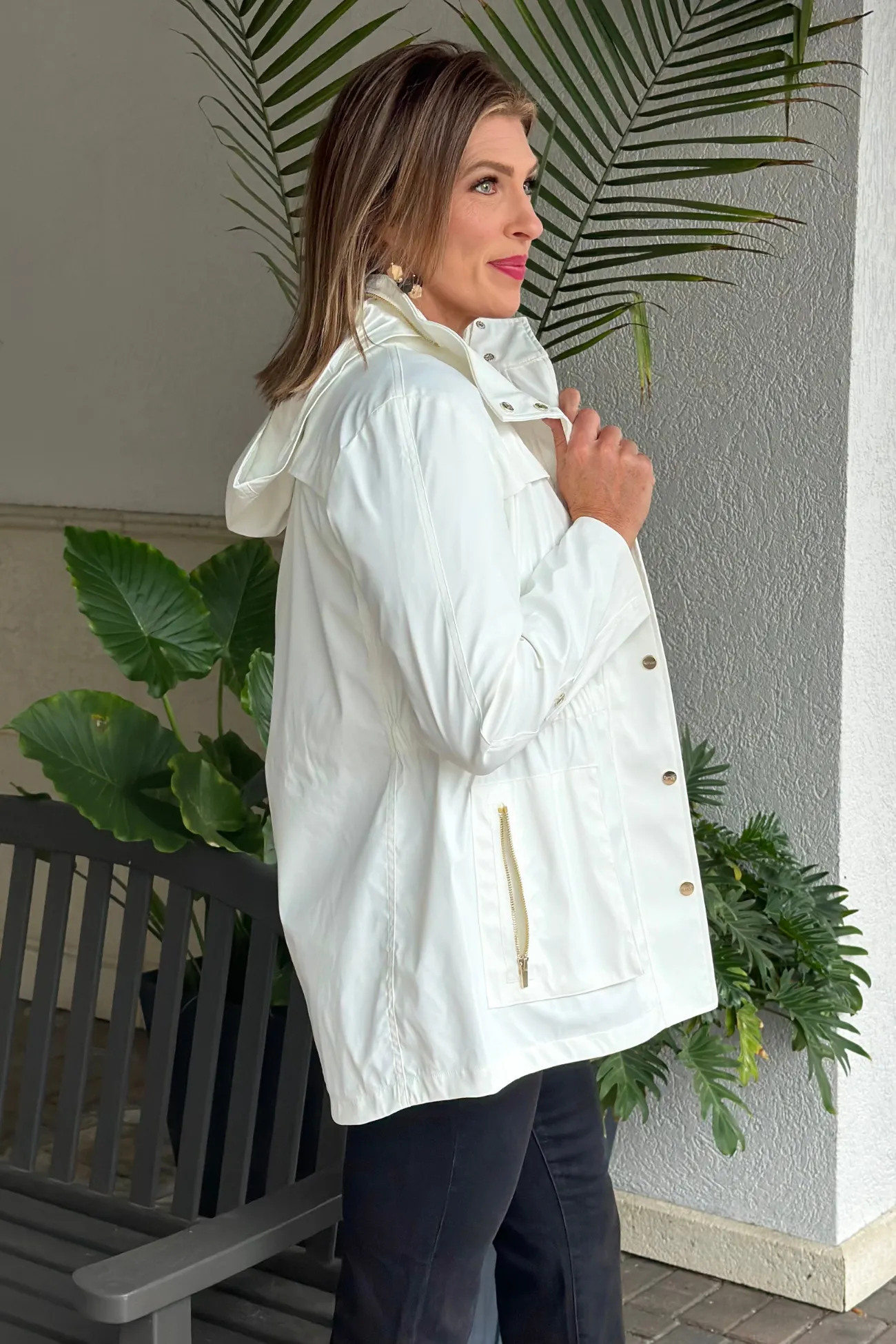 Renuar Singing In The Rain All-Weather Jacket-Cream
