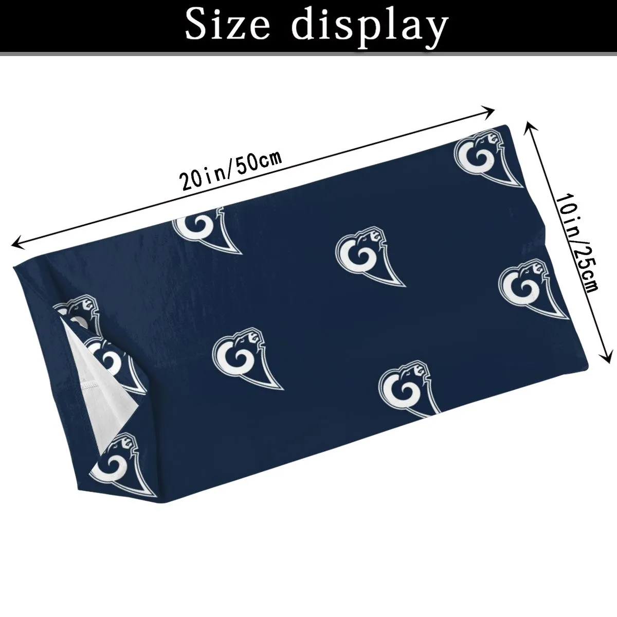 Reusble Mouth Cover Bandanas Los Angeles Rams Variety Head Scarf Face Mask With PM 2.5 Filter