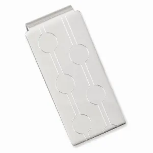Rhodium Plated Engravable Hinged Money Clip