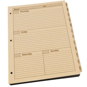 Rite in the Rain Maxi Weekly Planner Refill 8.5 X 11 With 3 Hole Punch Tan 1 Year