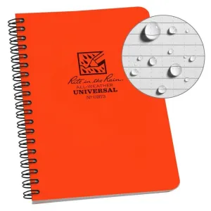 Rite in the Rain NoOR73 Side Spiral Notebook Universal Orange