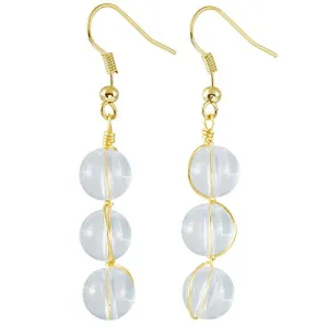 Rock Quartz Stone Earrings