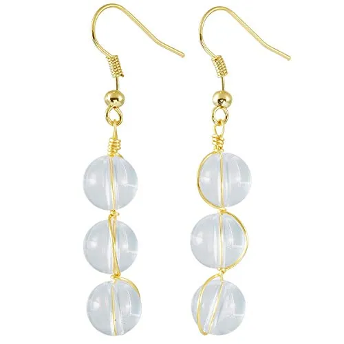 Rock Quartz Stone Earrings