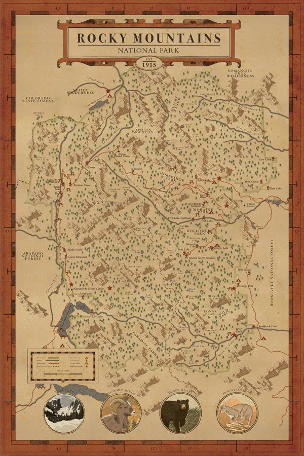 Rocky Mountain National Park Map