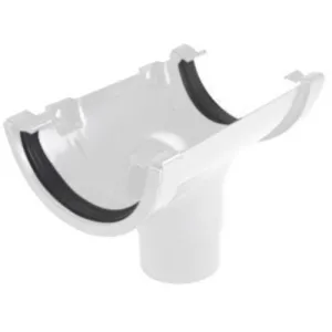 Round Gutter Running Outlet 112mm - Anthracite Grey