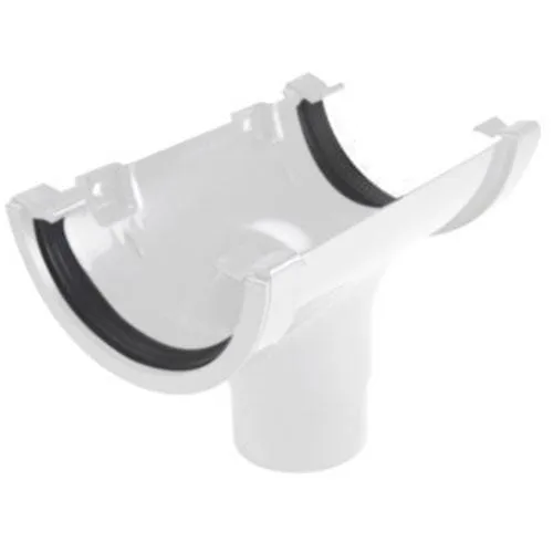 Round Gutter Running Outlet 112mm - Anthracite Grey