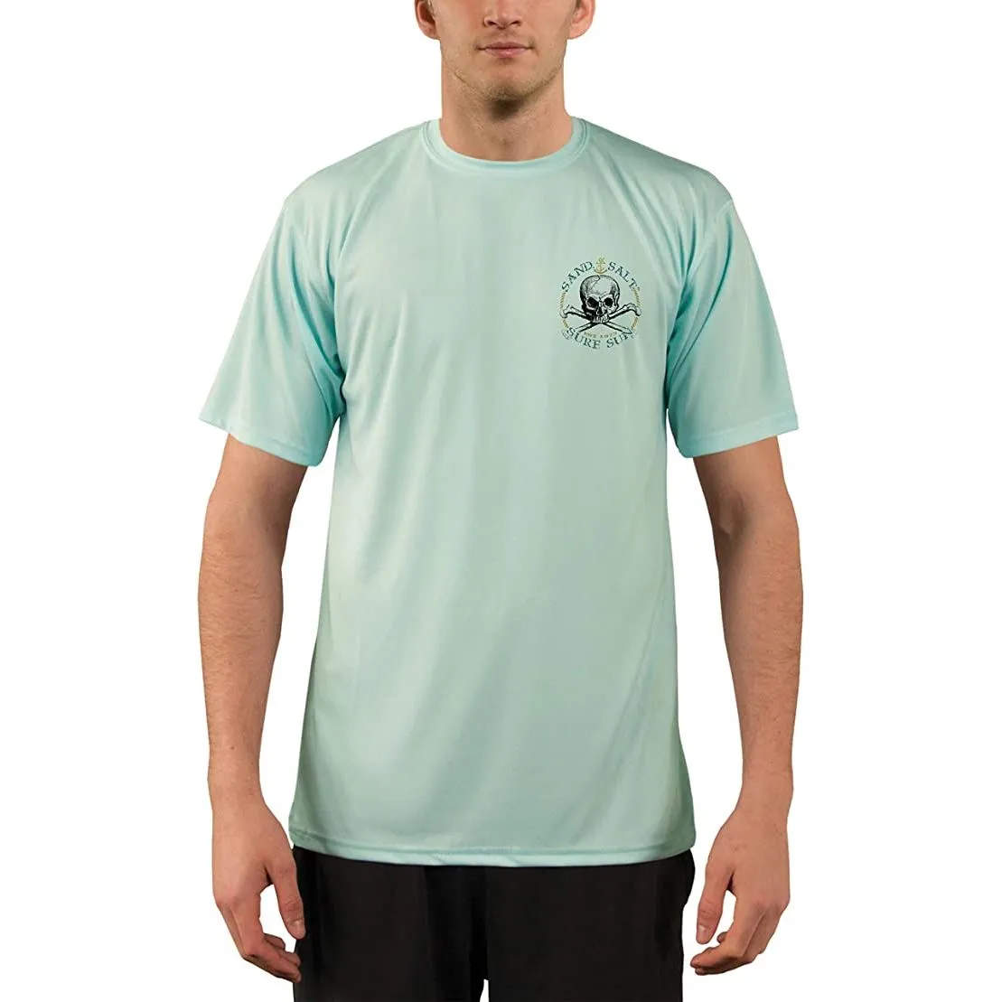 SAND.SALT.SURF.SUN. Crab Men's UPF 50  UV Sun Protection Performance Short Sleeve T-Shirt