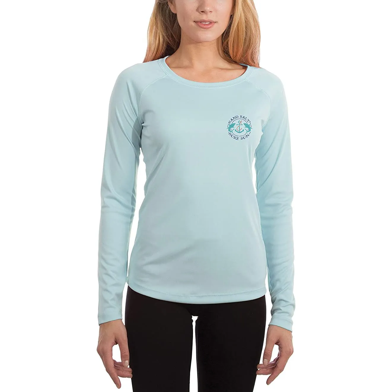 SAND.SALT.SURF.SUN. Mandala Turtle Women's UPF 50  UV Sun Protection Performance Long Sleeve T-Shirt