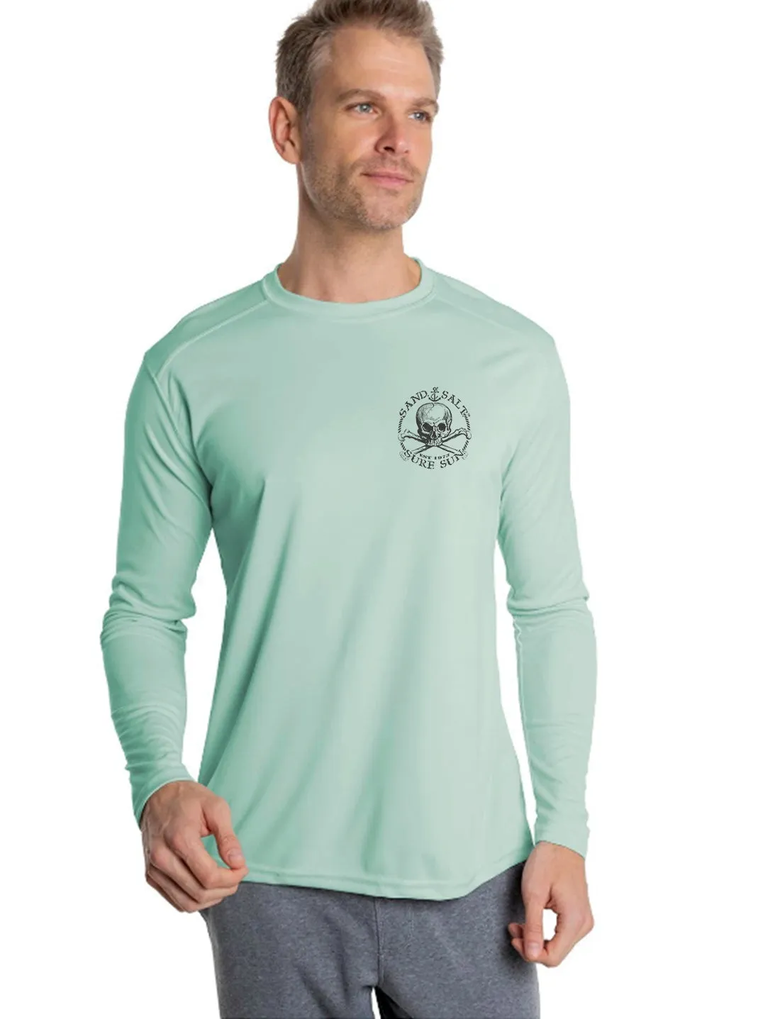 SAND.SALT.SURF.SUN. Marlin Men's UPF 50  UV Sun Protection Performance Long Sleeve T-Shirt