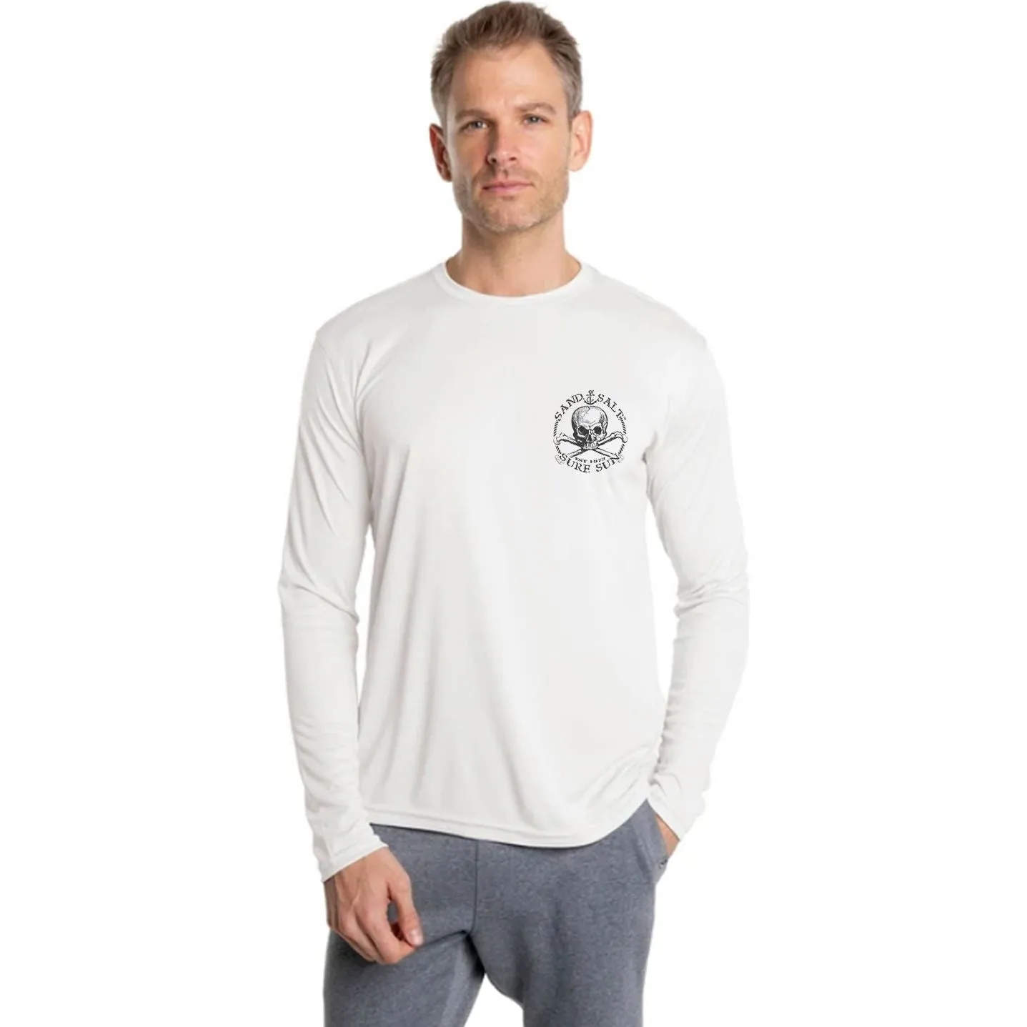 SAND.SALT.SURF.SUN. Marlin Men's UPF 50  UV Sun Protection Performance Long Sleeve T-Shirt
