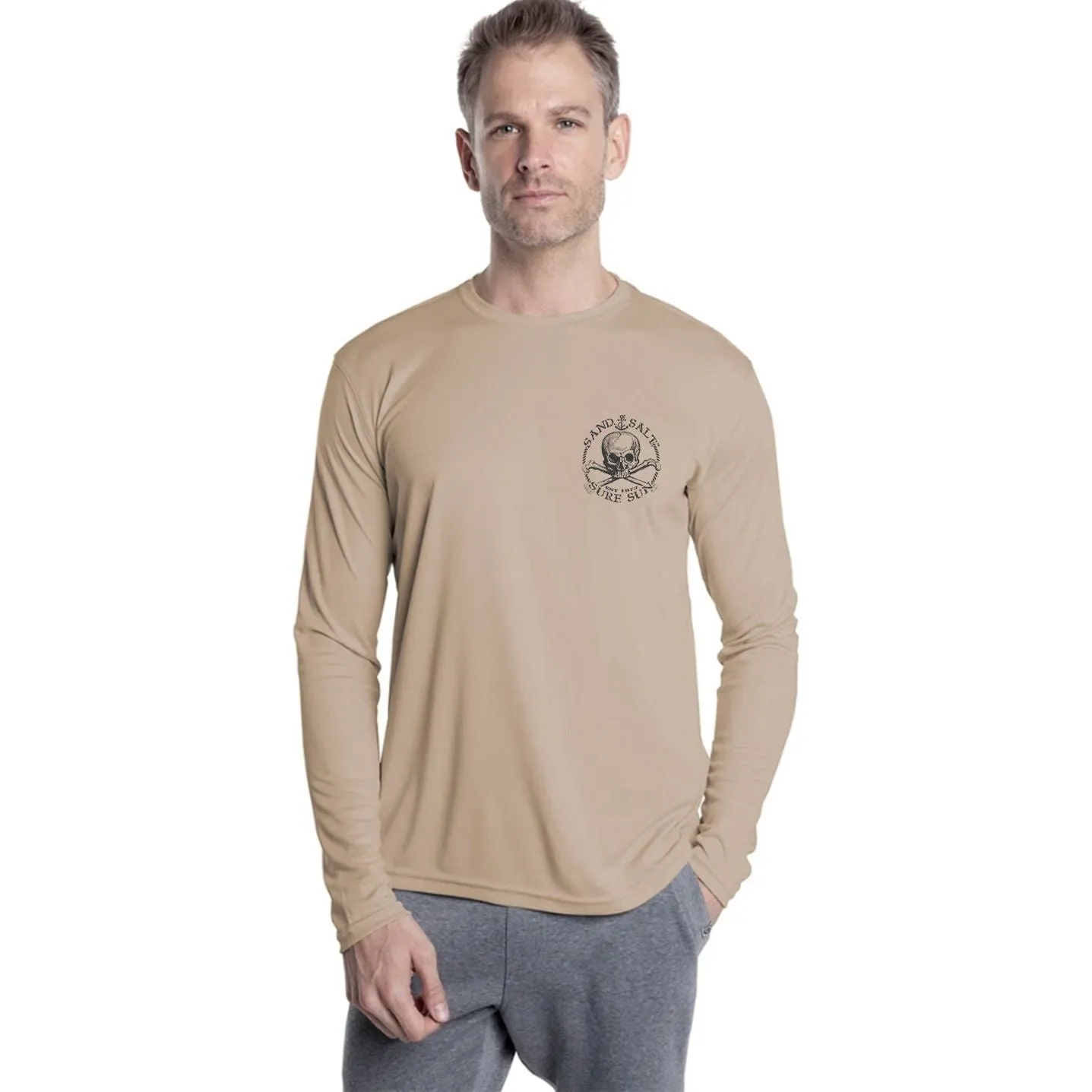 SAND.SALT.SURF.SUN. Marlin Men's UPF 50  UV Sun Protection Performance Long Sleeve T-Shirt