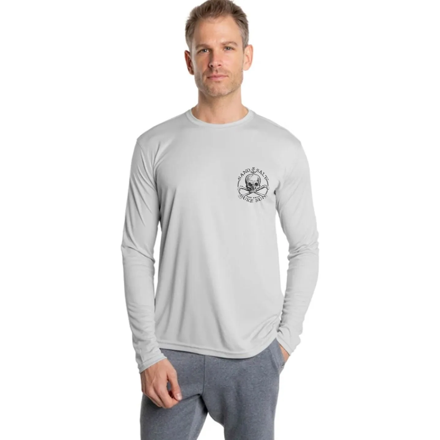 SAND.SALT.SURF.SUN. Marlin Men's UPF 50  UV Sun Protection Performance Long Sleeve T-Shirt