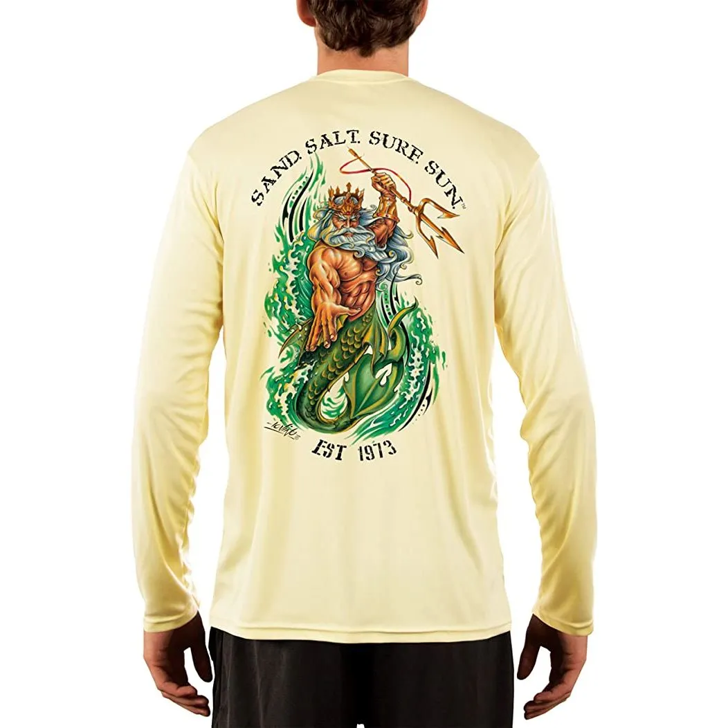 SAND.SALT.SURF.SUN. Neptune Men's UPF 50  UV Sun Protection Performance Long Sleeve T-Shirt