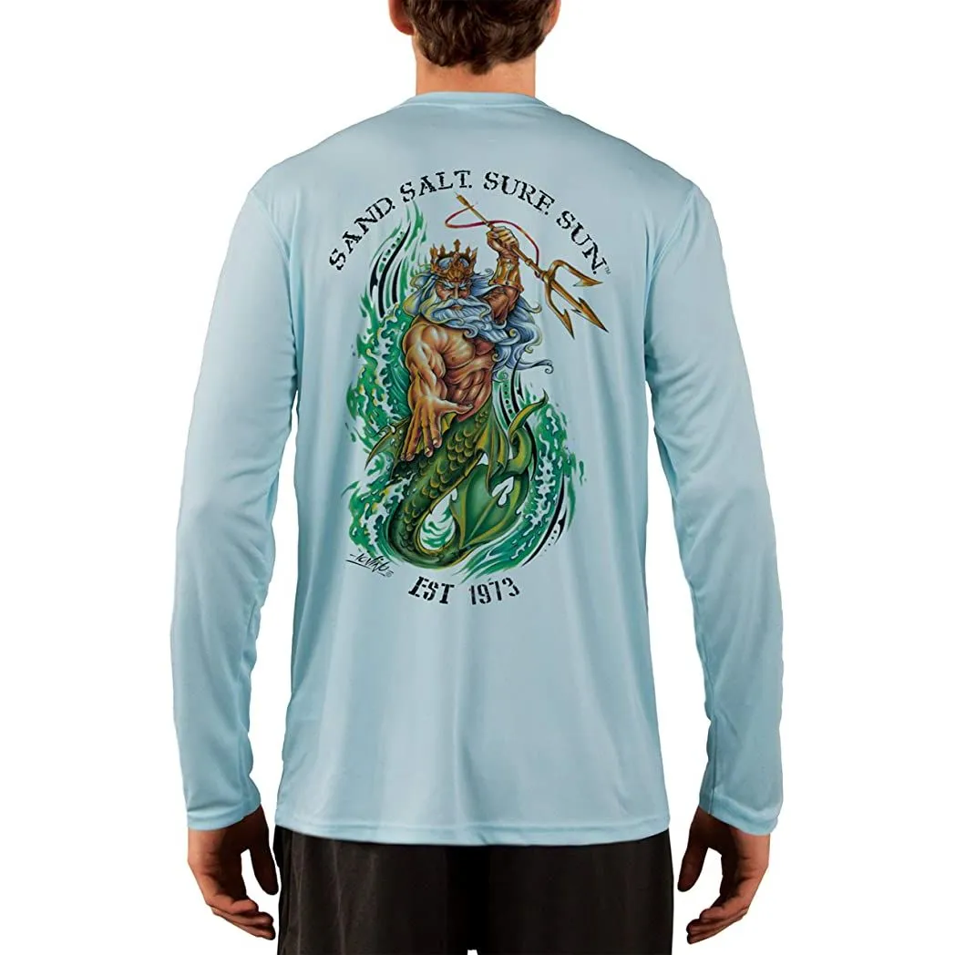 SAND.SALT.SURF.SUN. Neptune Men's UPF 50  UV Sun Protection Performance Long Sleeve T-Shirt