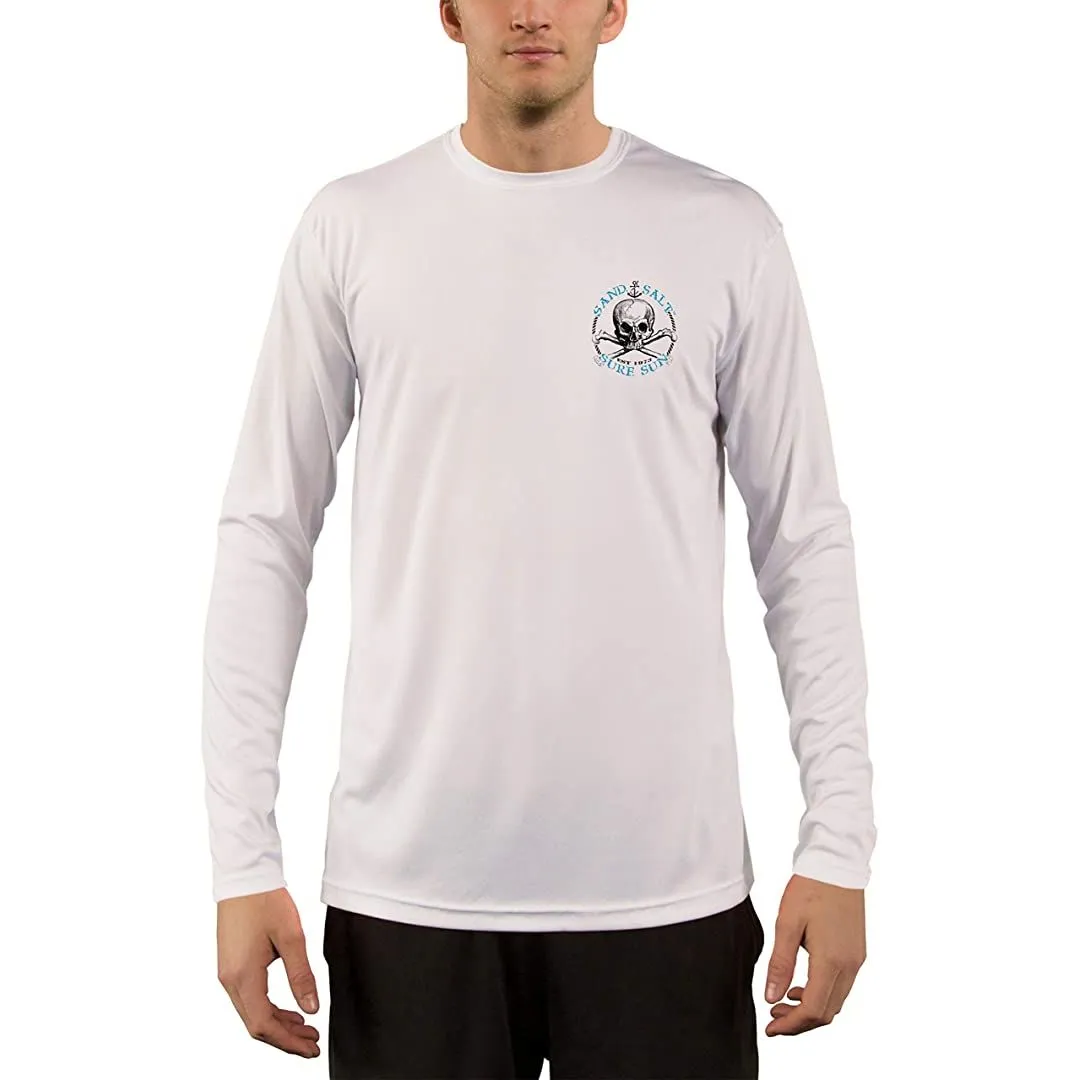 SAND.SALT.SURF.SUN. Shark and Anchor Tribal Men's UPF 50  UV Sun Protection Performance Long Sleeve T-Shirt