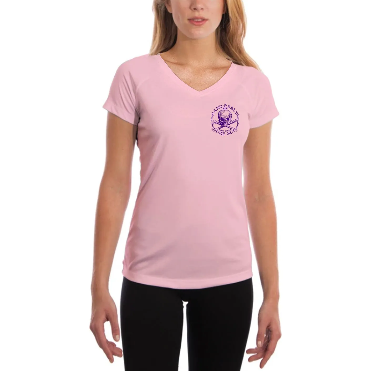 SAND.SALT.SURF.SUN. Skate Women's UPF 50  UV Sun Protection Performance Short Sleeve T-Shirt