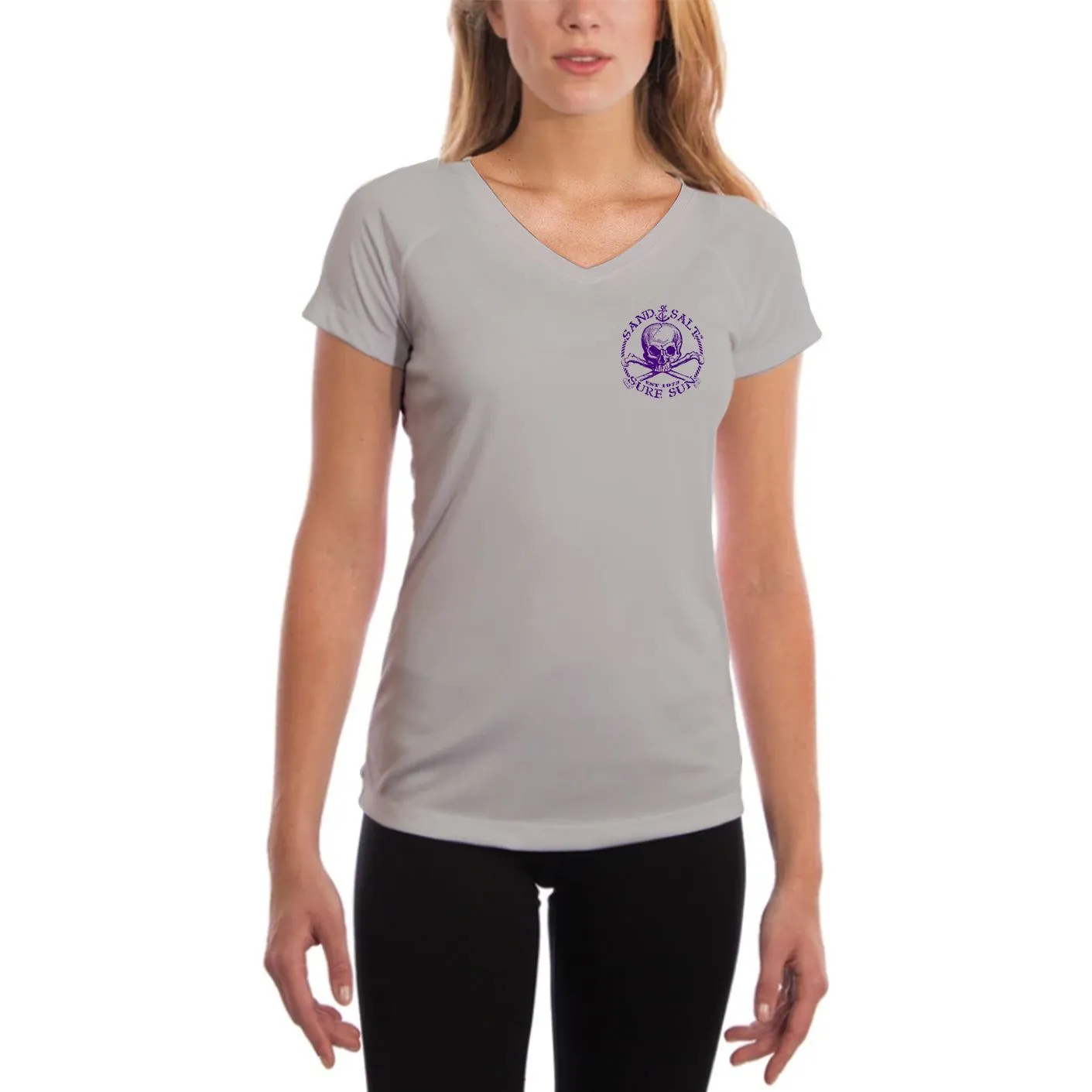 SAND.SALT.SURF.SUN. Skate Women's UPF 50  UV Sun Protection Performance Short Sleeve T-Shirt