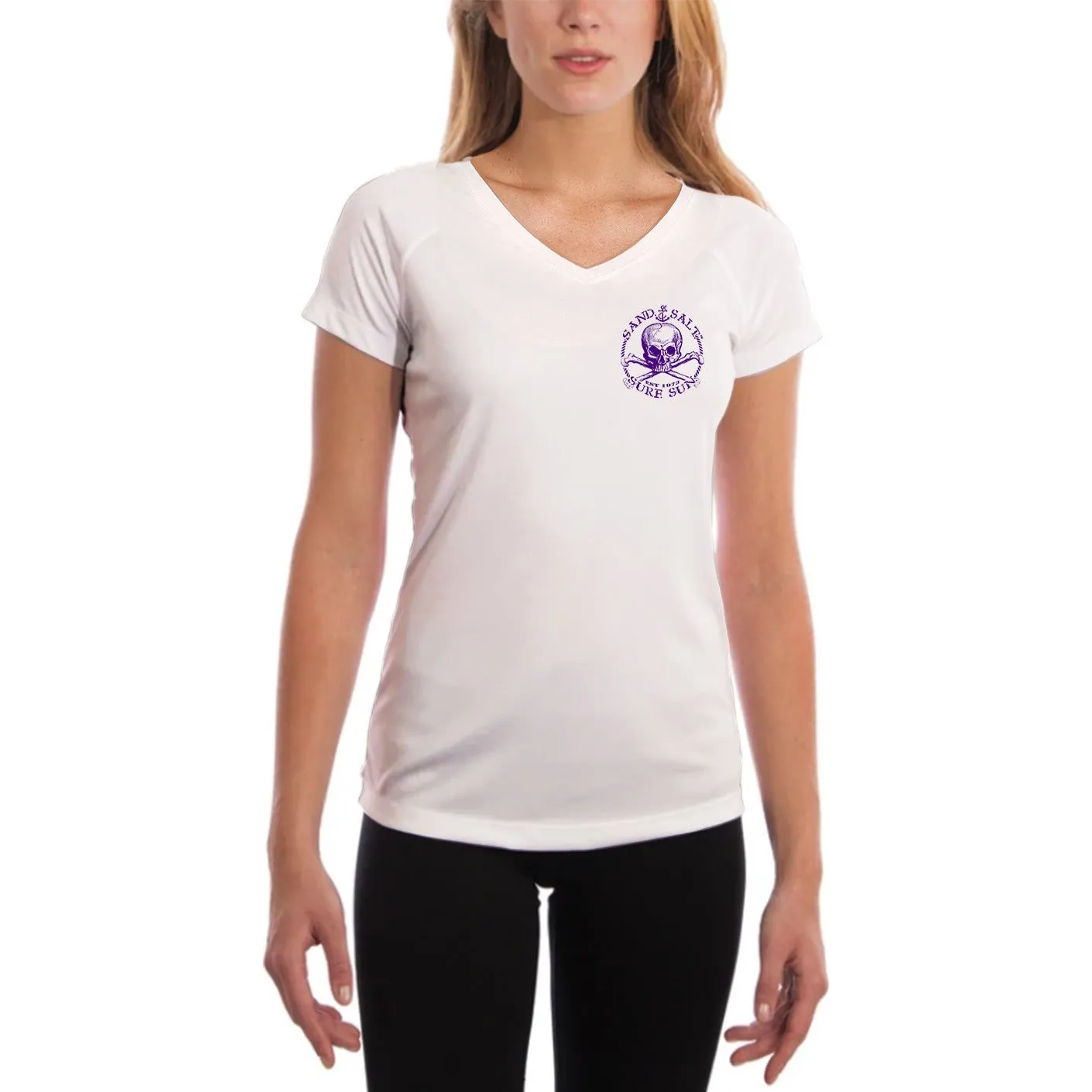 SAND.SALT.SURF.SUN. Skate Women's UPF 50  UV Sun Protection Performance Short Sleeve T-Shirt