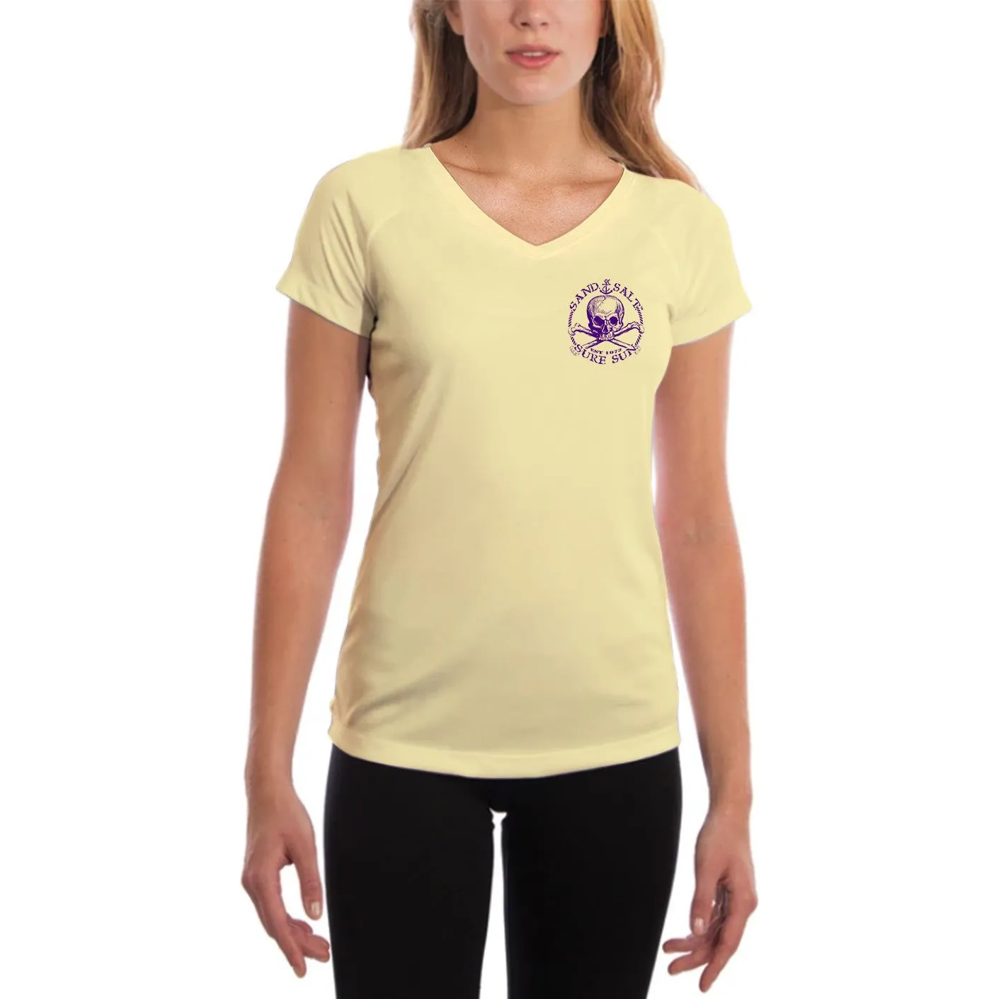 SAND.SALT.SURF.SUN. Skate Women's UPF 50  UV Sun Protection Performance Short Sleeve T-Shirt