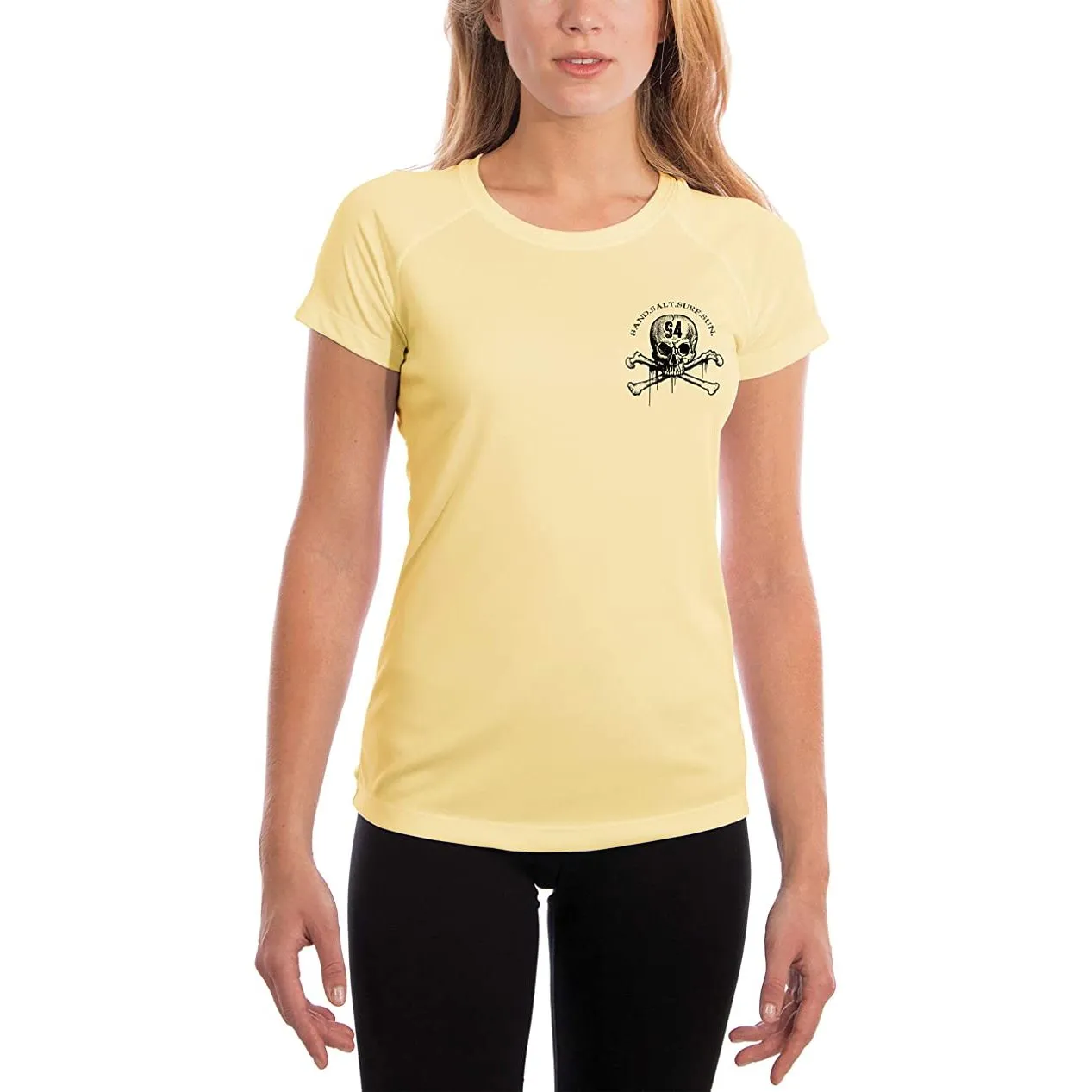SAND.SALT.SURF.SUN. Tiki Girl Women's UPF 50  UV Sun Protection Performance Short Sleeve T-Shirt
