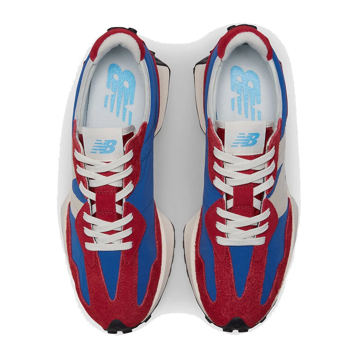 Scarpe Uomo NEW BALANCE Sneakers 327 in Mesh e Suede colore Team Red e Sea Salt