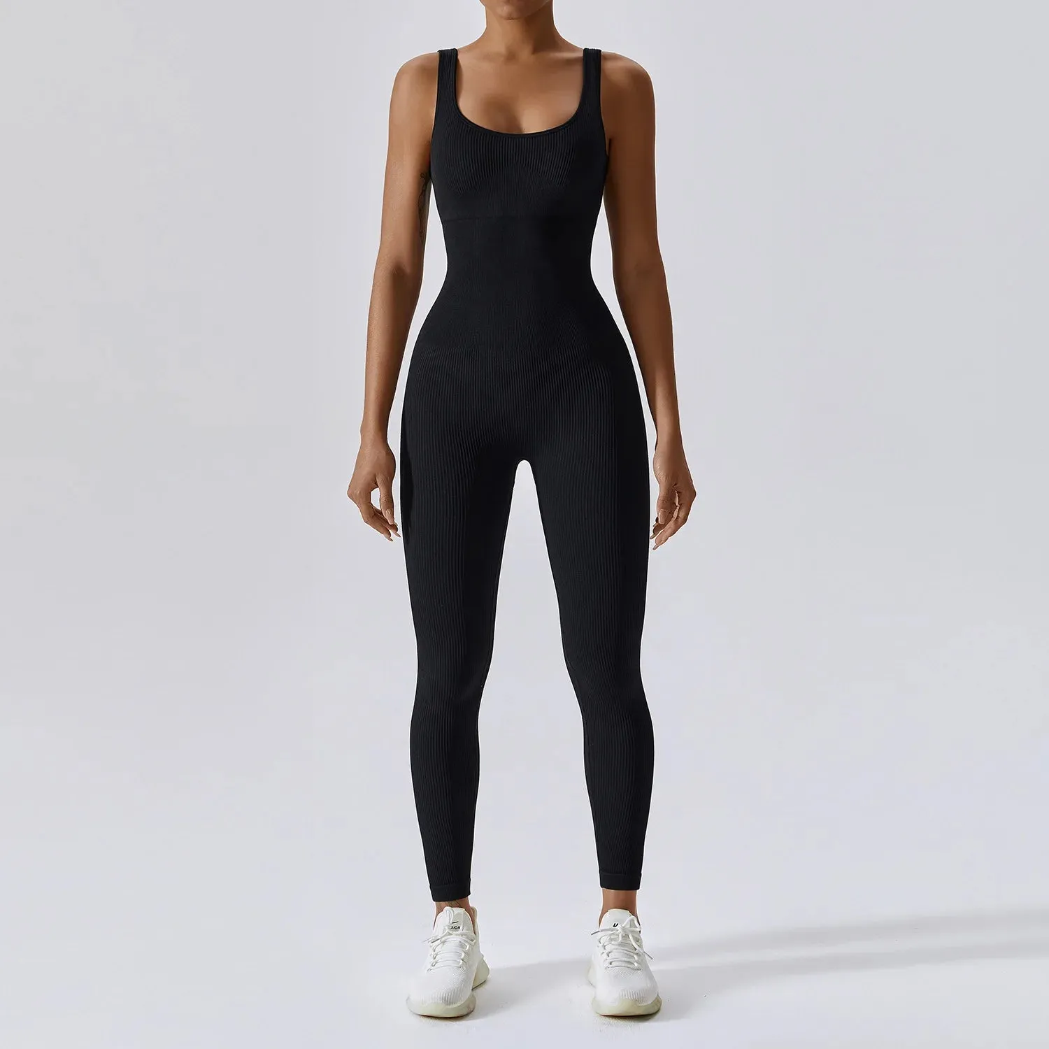 Seamless One-Piece Yoga Suit Dance Belly Tightening Fitness Workout Set Stretchy Bodysuit Gym Clothes Push Up Sportswear