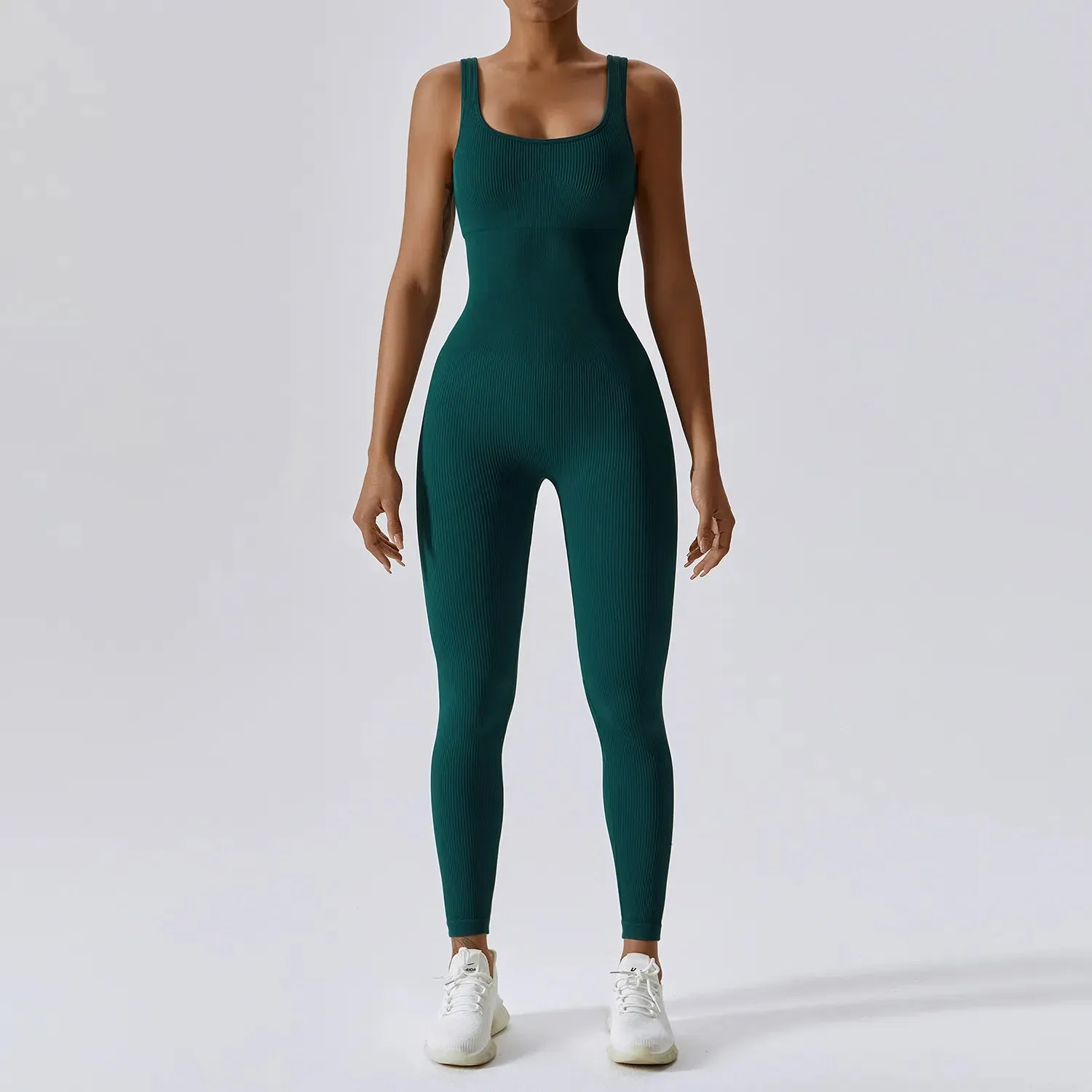Seamless One-Piece Yoga Suit Dance Belly Tightening Fitness Workout Set Stretchy Bodysuit Gym Clothes Push Up Sportswear