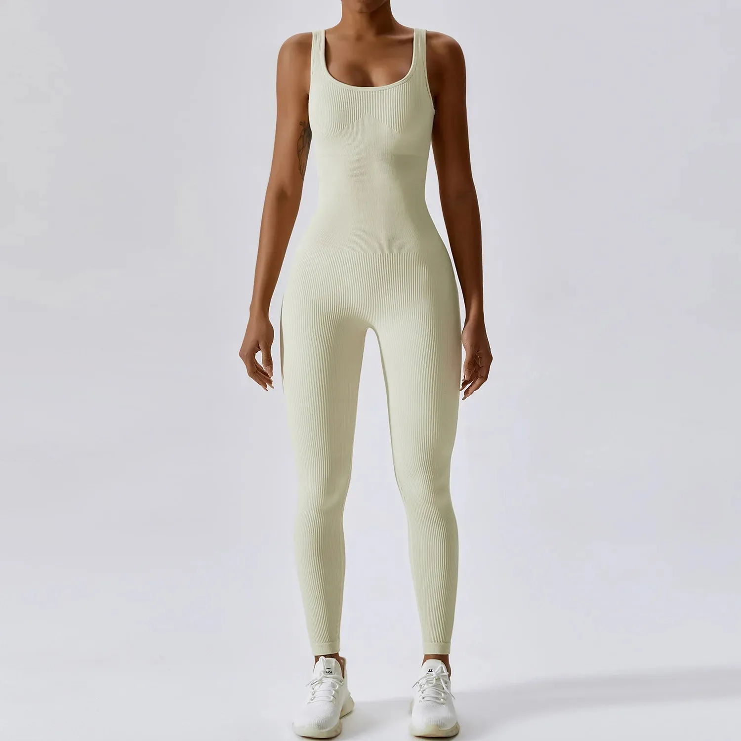 Seamless One-Piece Yoga Suit Dance Belly Tightening Fitness Workout Set Stretchy Bodysuit Gym Clothes Push Up Sportswear