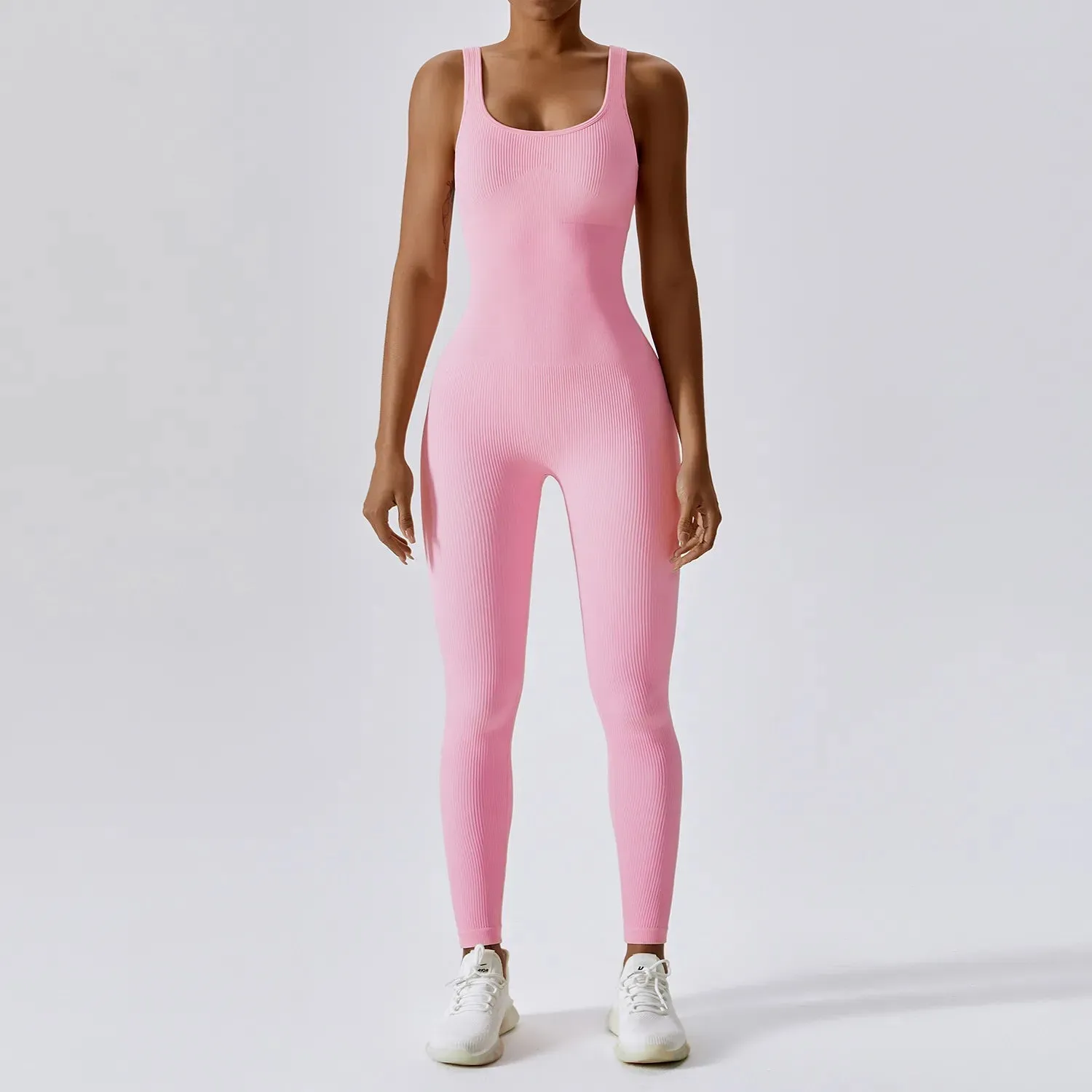 Seamless One-Piece Yoga Suit Dance Belly Tightening Fitness Workout Set Stretchy Bodysuit Gym Clothes Push Up Sportswear