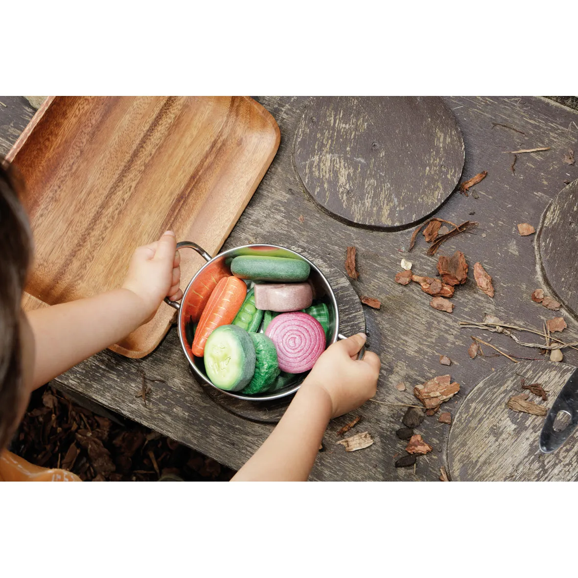 Sensory Vegetable Play Stones pk 8