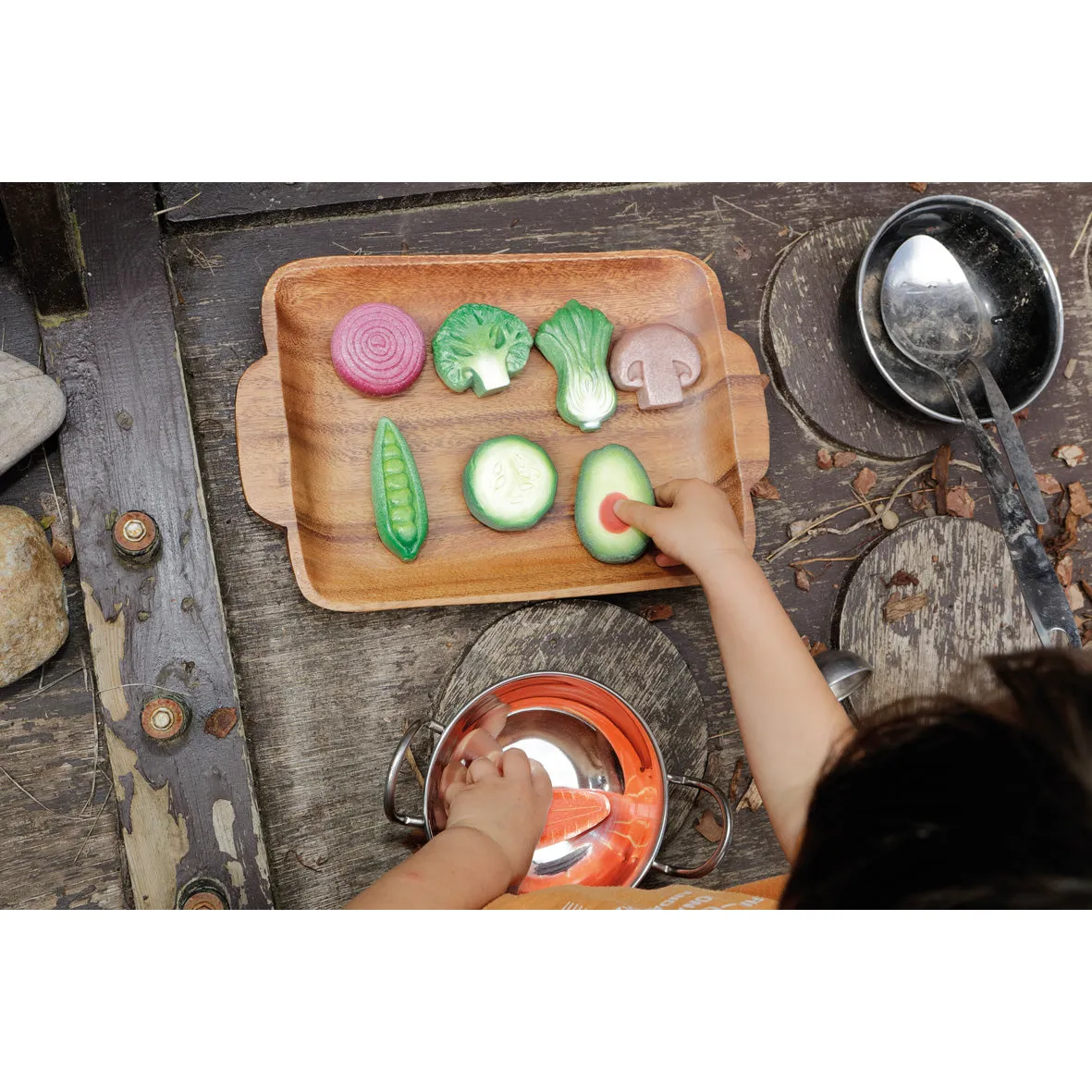 Sensory Vegetable Play Stones pk 8