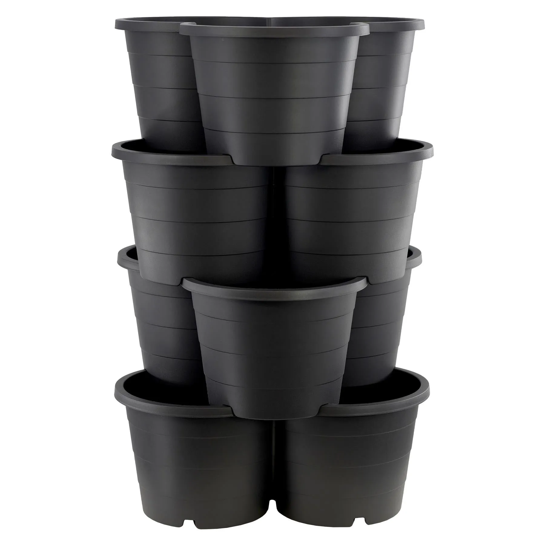 Set of 4 Trio Stackable Flower Pots