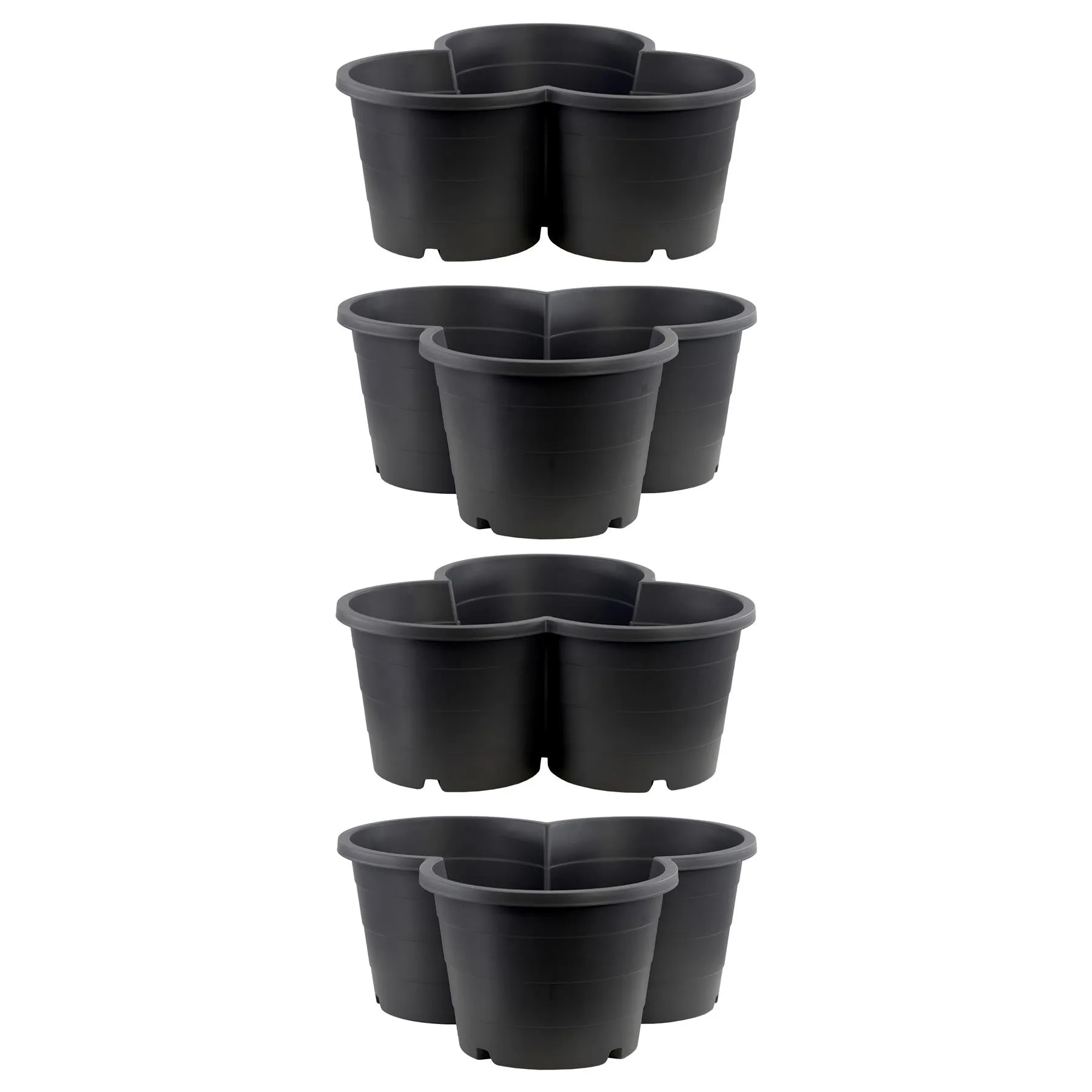 Set of 4 Trio Stackable Flower Pots