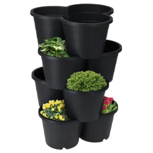 Set of 4 Trio Stackable Flower Pots