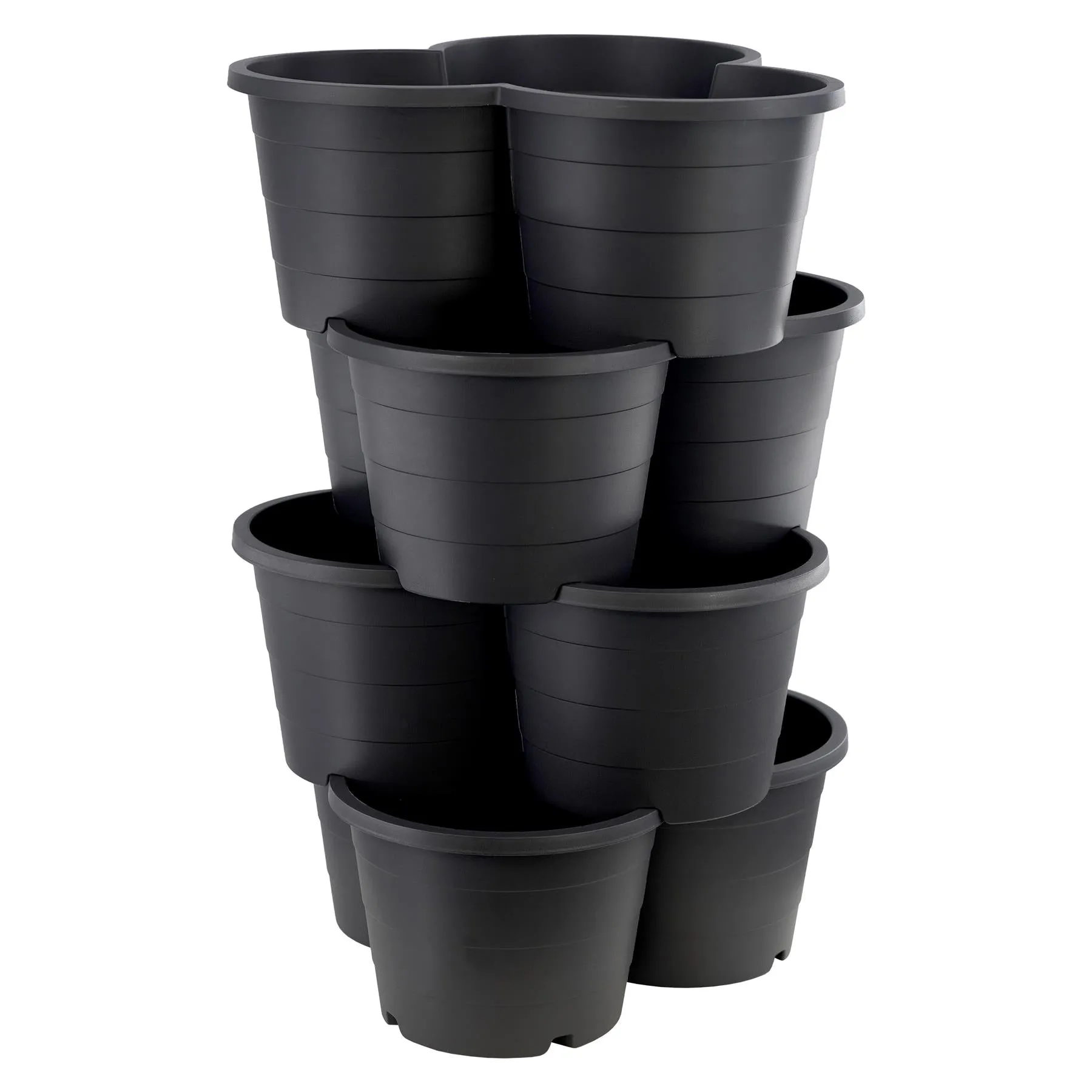 Set of 4 Trio Stackable Flower Pots