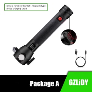 Solar LED Flashlight Multi-Function