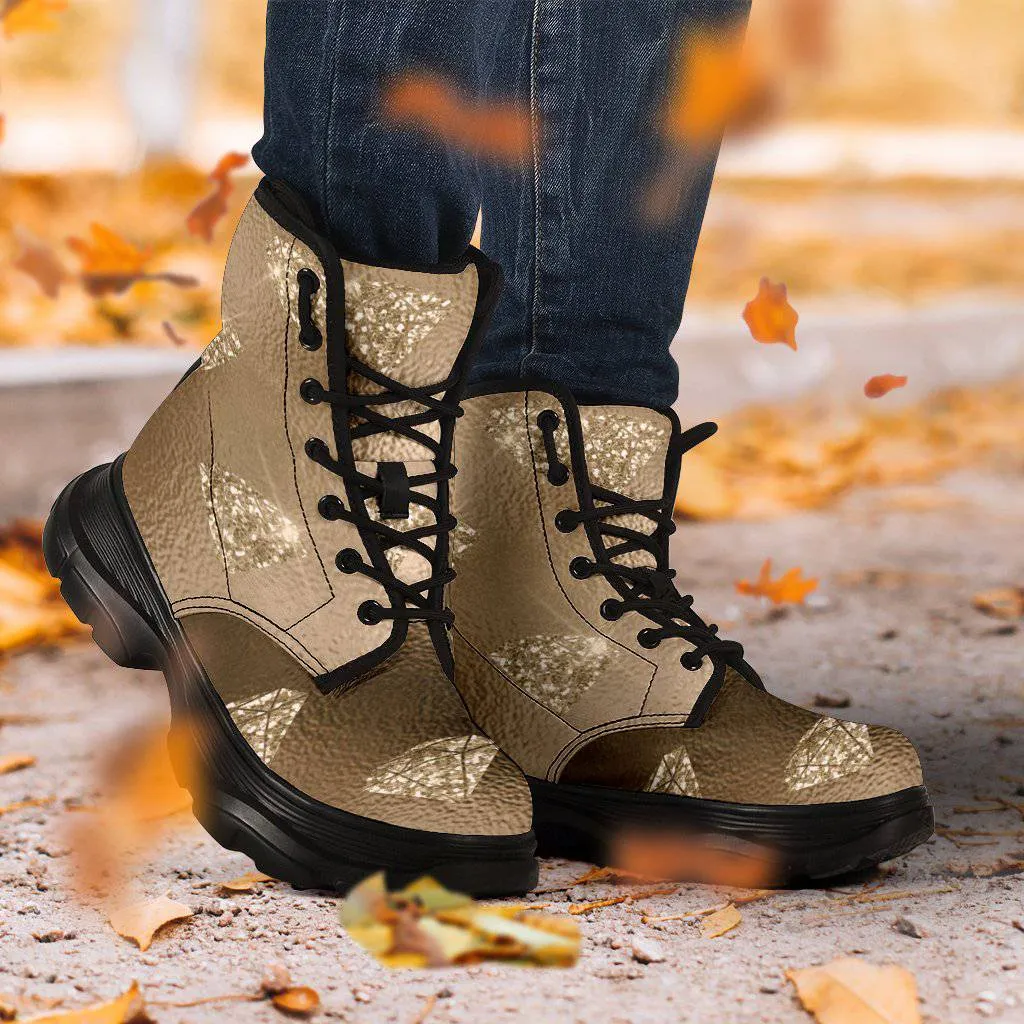 Sparkling Diamond Chunky Boots