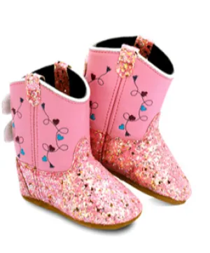 Sparkling Pink Poppets Infant Boots