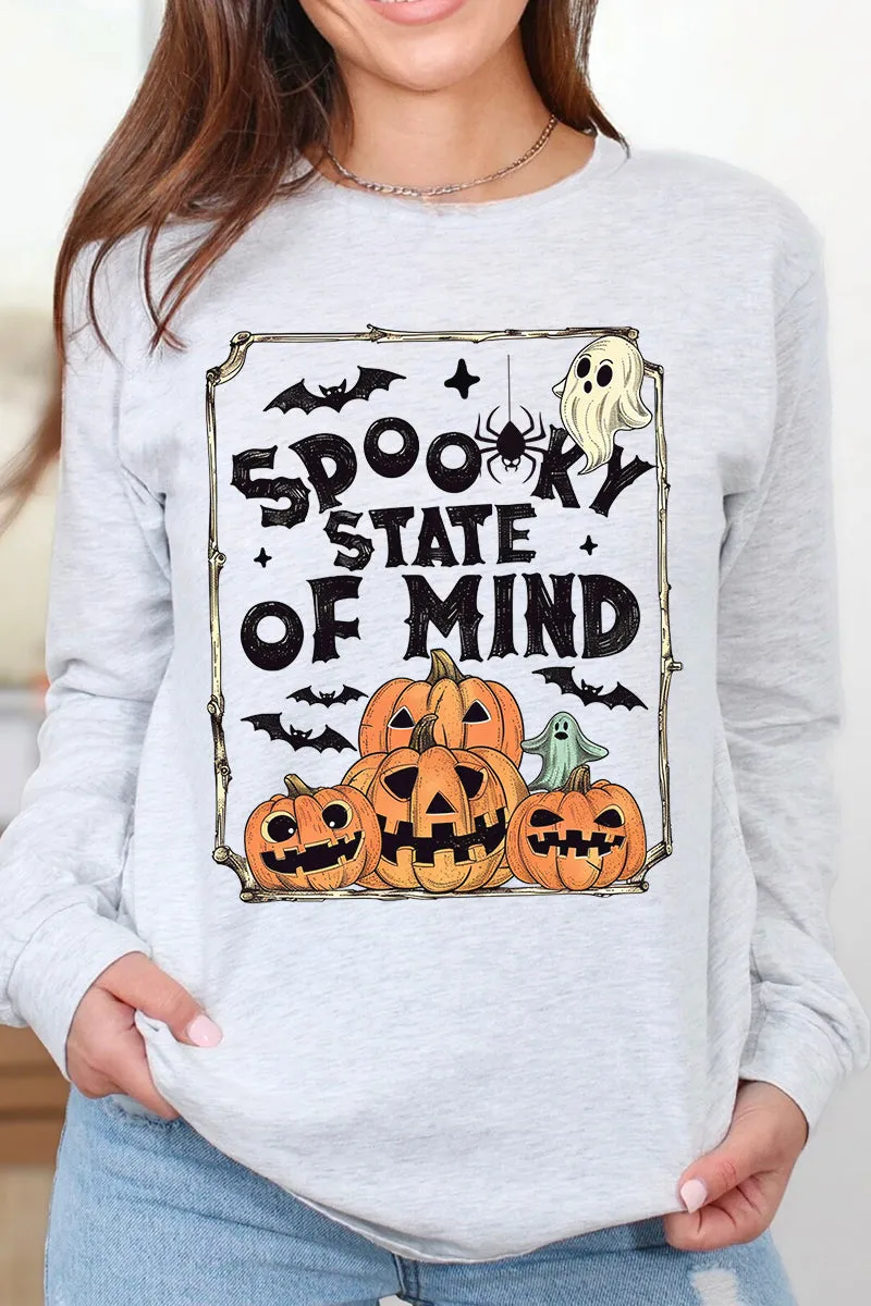 Spooky State Of Mind Heavy Cotton Long Sleeve Adult T-Shirt