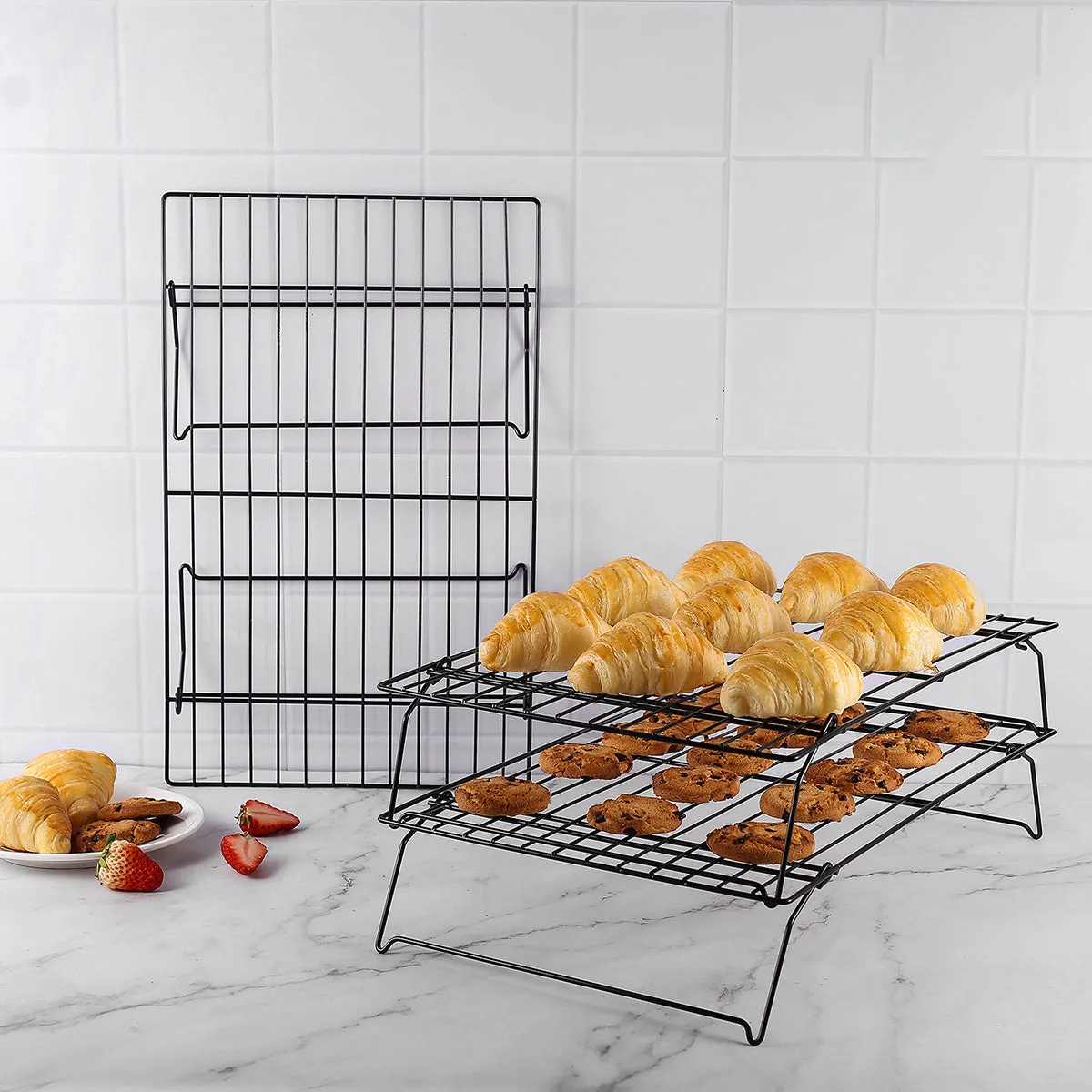 Stacked Cooling Racks for Baking"