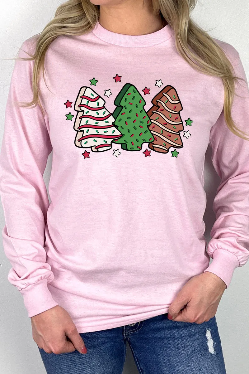 Stars For Christmas Tree Cakes Heavy Cotton Long Sleeve Adult T-Shirt