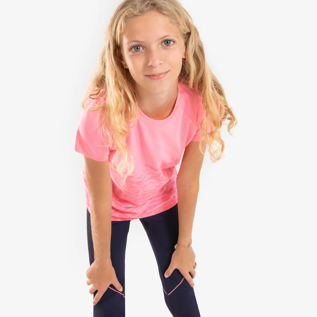 T-Shirt running sans couture Fille - KIPRUN CARE 900 rose