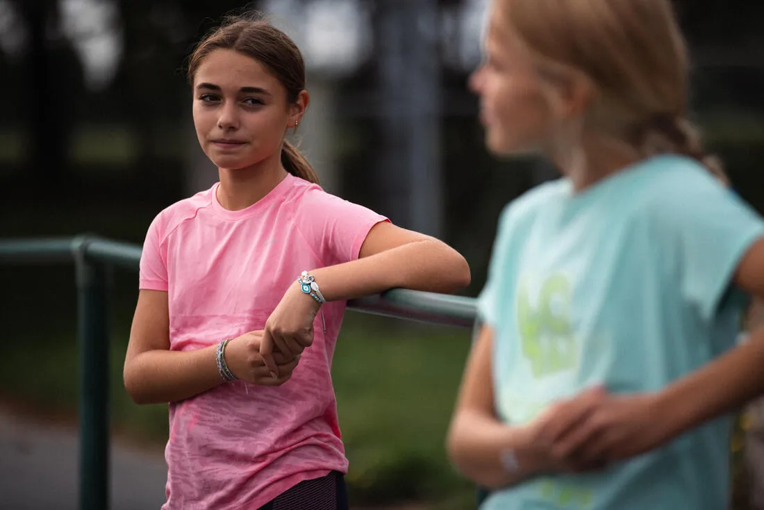 T-Shirt running sans couture Fille - KIPRUN CARE 900 rose