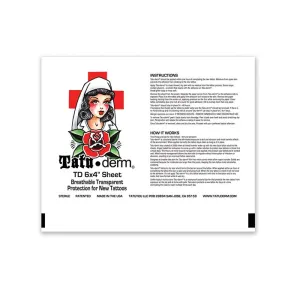 Tatu Derm Sheet - Breathable Transparent Tattoo Protection