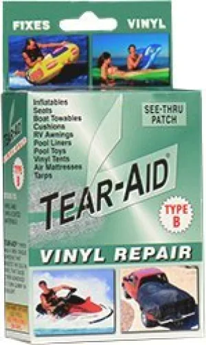 Tear-Aid (Type A) for Fabric, Rubber, and Nylon to Plastics, and, Leather