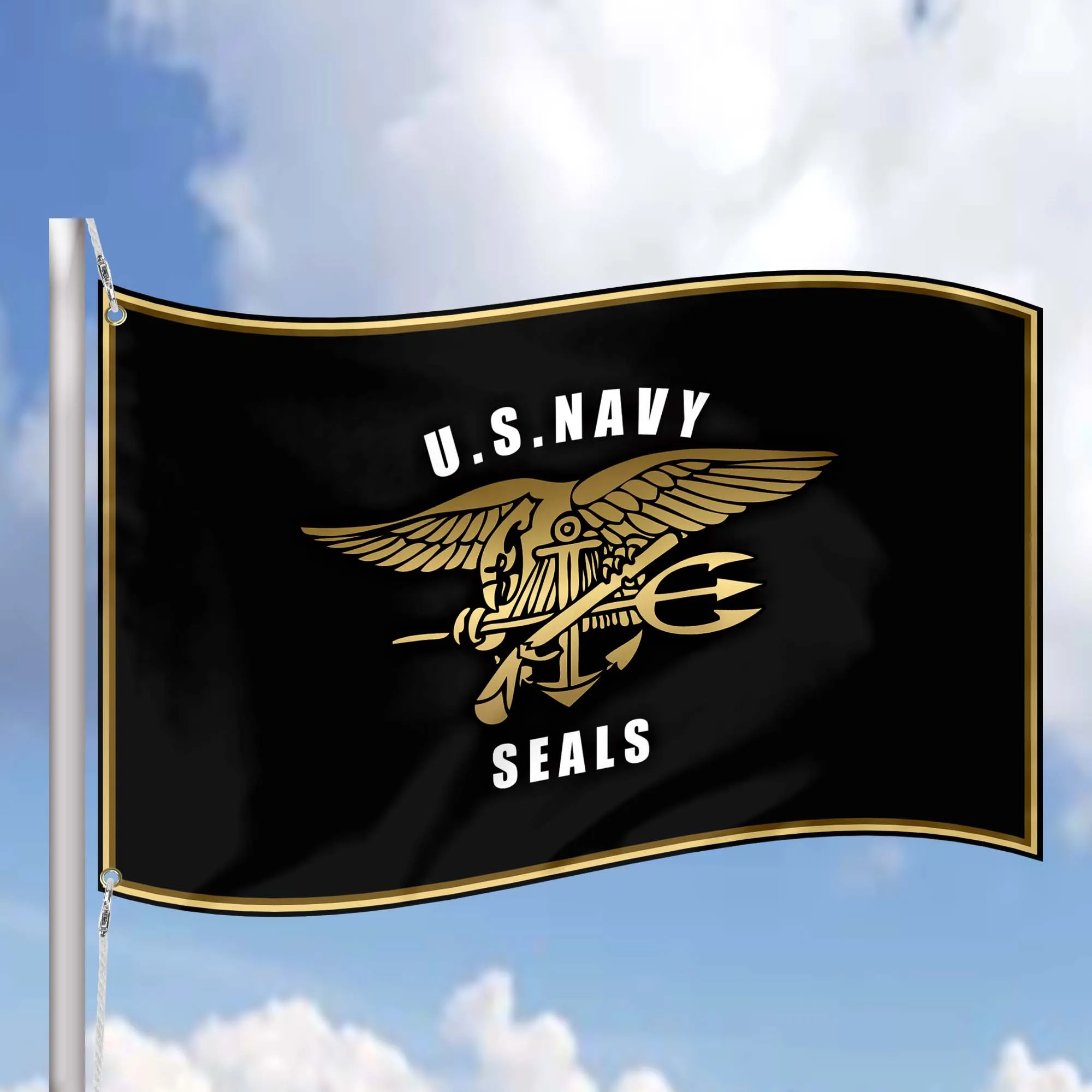 The US Navy Seals Flag Banner