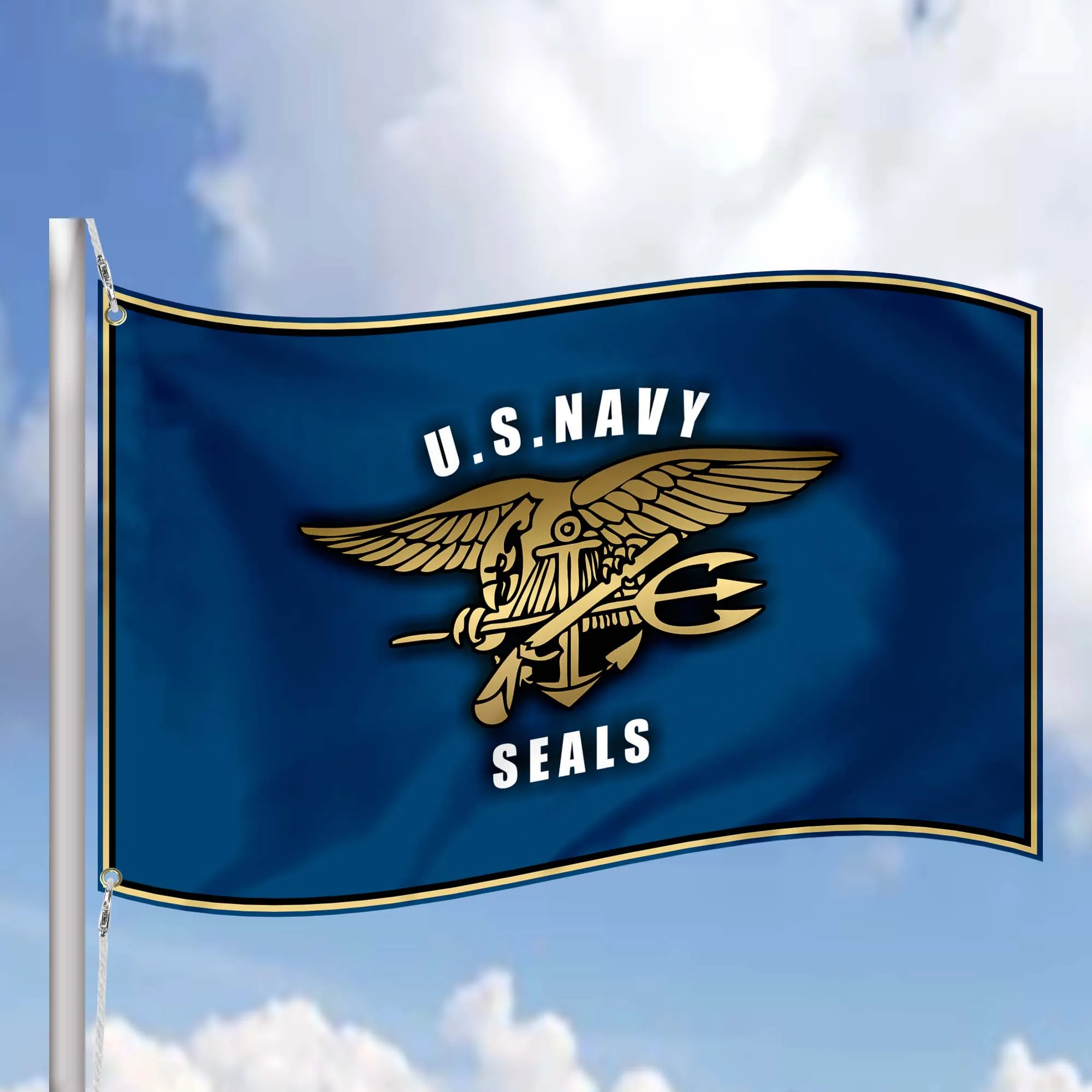 The US Navy Seals Flag Banner